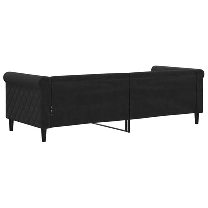 Letto da Giorno Nero 80x200 cm in Velluto - homemem39