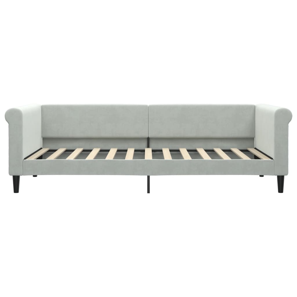 Letto da Giorno Grigio Chiaro 90x200 cm in Velluto - homemem39