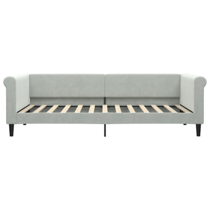 Letto da Giorno Grigio Chiaro 90x200 cm in Velluto - homemem39