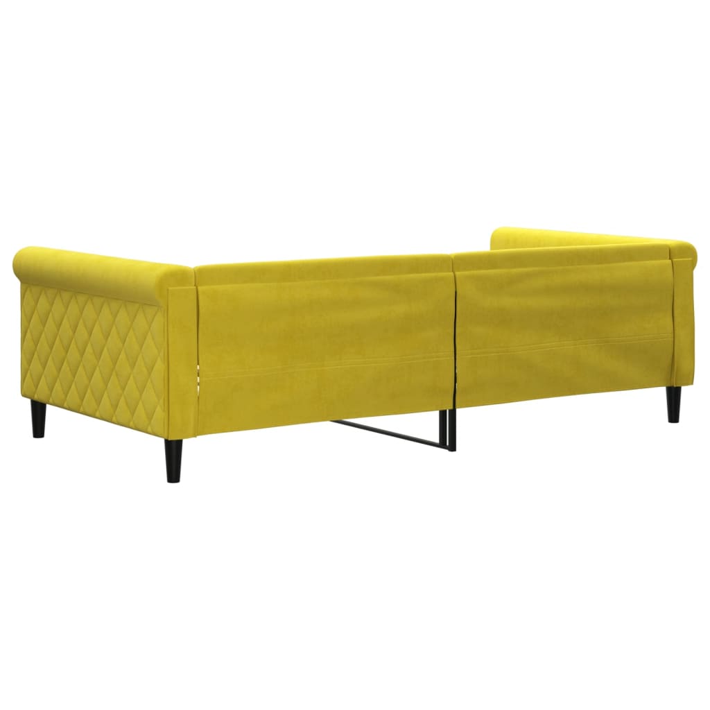 Letto da Giorno Giallo 100x200 cm in Velluto - homemem39