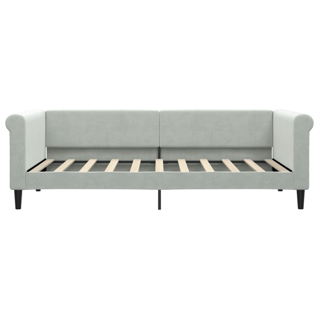 Letto da Giorno Grigio Chiaro 90x190 cm in Velluto - homemem39