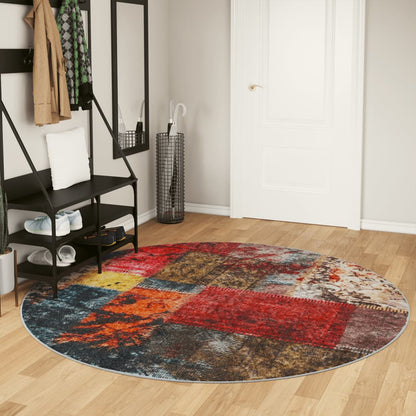 Tappeto Lavabile Multicolore Ø 200 cm Antiscivolo - homemem39