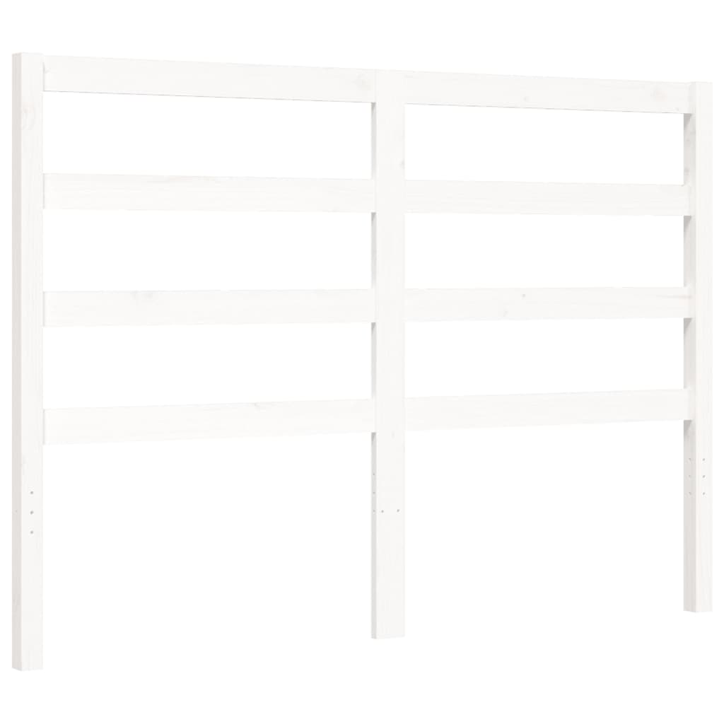 Giroletto con Testiera Bianco Small Double Legno Massello - homemem39