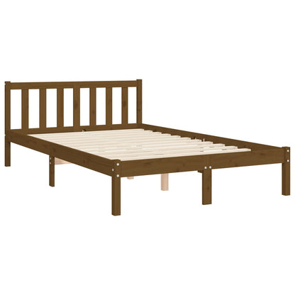 Giroletto con Testiera Miele 5FT King Size in Legno Massello - homemem39