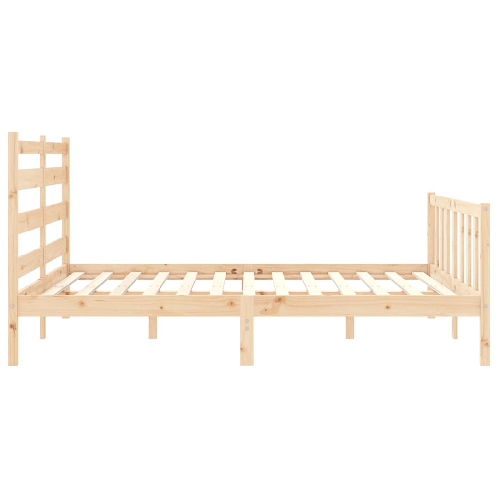 Giroletto con Testiera 5FT King Size in Legno Massello - homemem39