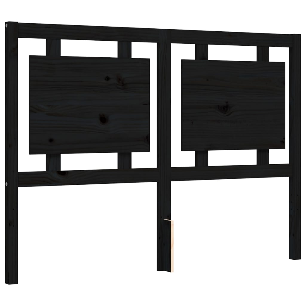 Giroletto con Testiera Nero Small Double in Legno Massello - homemem39