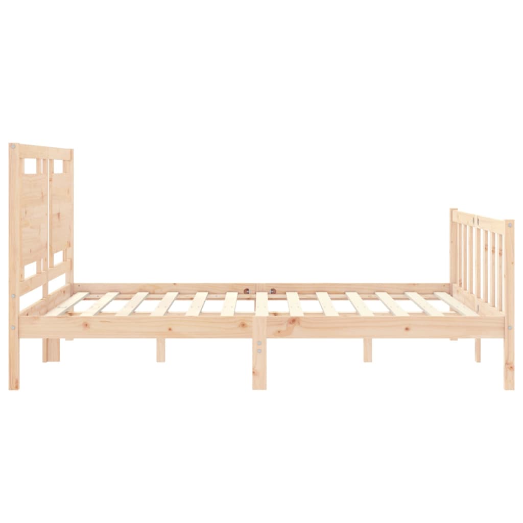 Giroletto con Testiera 5FT King Size in Legno Massello - homemem39