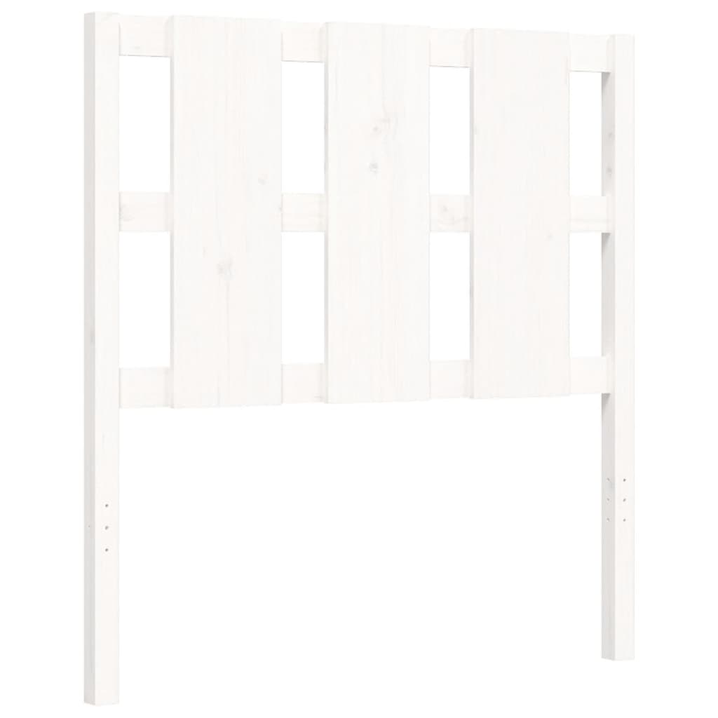 Giroletto con Testiera Bianco 90x190 cm in Legno Massello - homemem39