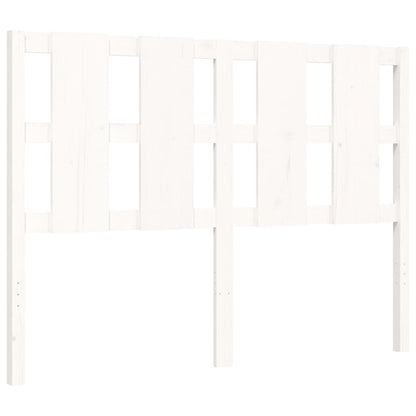 Giroletto con Testiera Bianco 140x190 cm in Legno Massello - homemem39