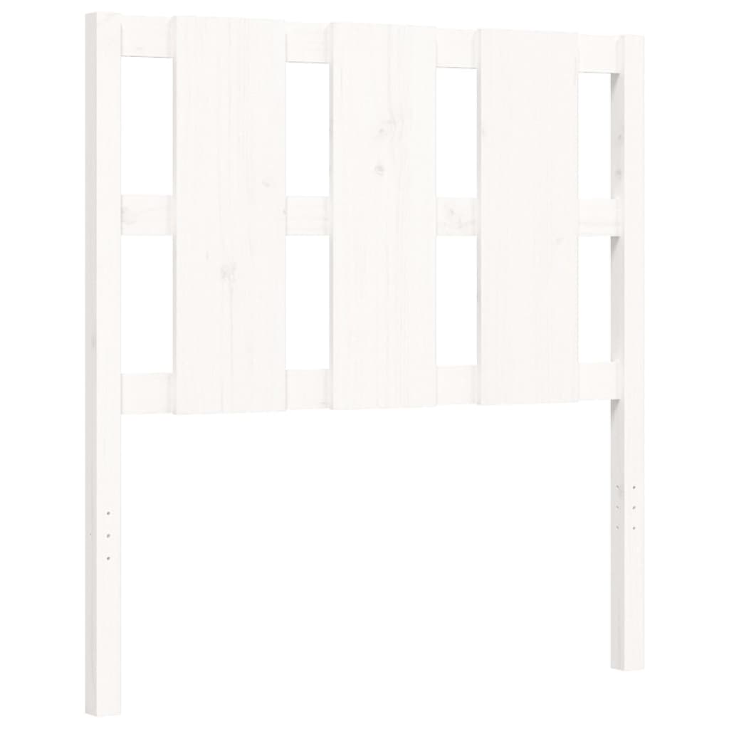 Giroletto con Testiera Bianco 90x200 cm in Legno Massello - homemem39