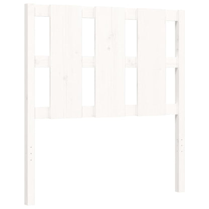 Giroletto con Testiera Bianco 90x200 cm in Legno Massello - homemem39