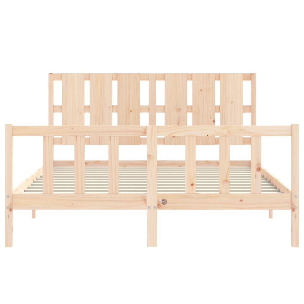 Giroletto con Testiera 5FT King Size in Legno Massello - homemem39