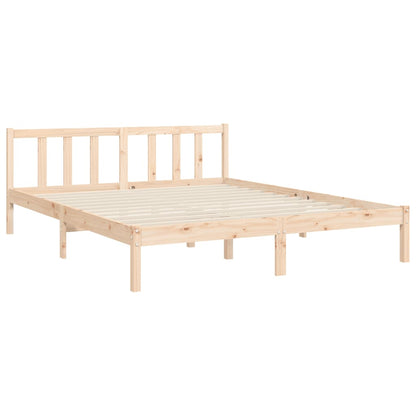 Giroletto con Testiera 5FT King Size in Legno Massello - homemem39