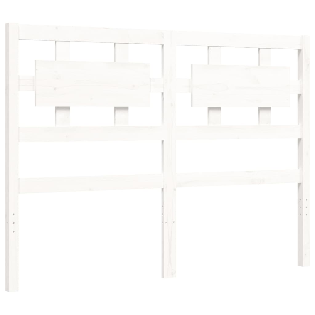 Giroletto con Testiera Bianco Small Double Legno Massello - homemem39