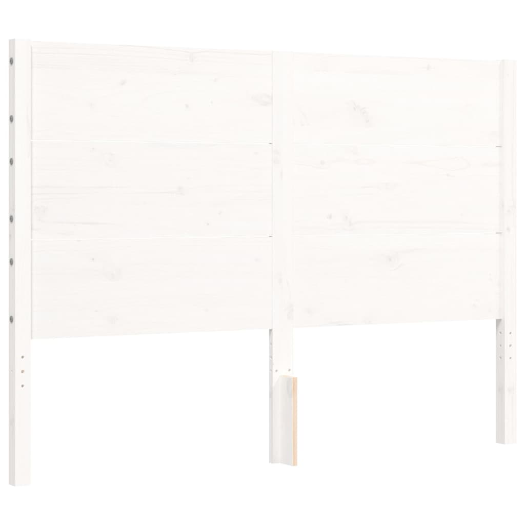 Giroletto con Testiera Bianco Small Double Legno Massello - homemem39