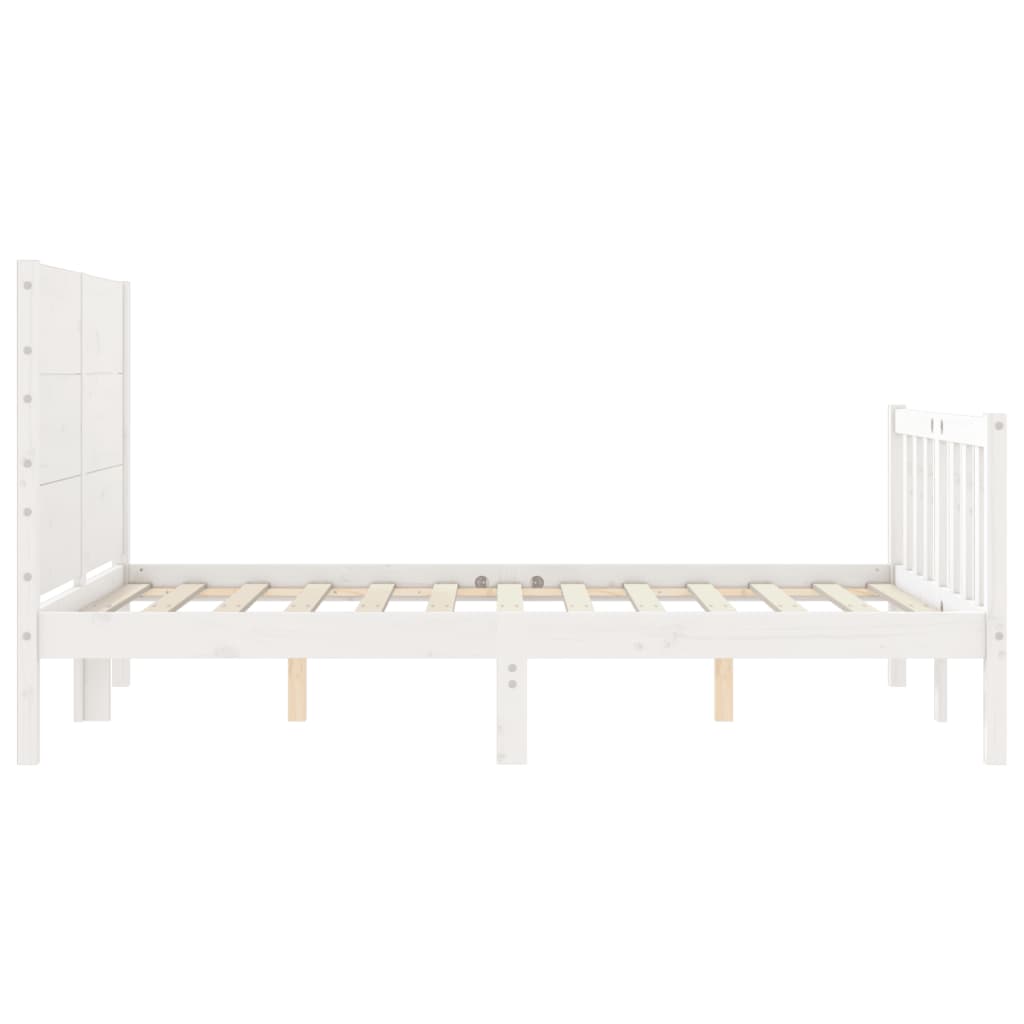 Giroletto con Testiera Bianco Double in Legno Massello - homemem39