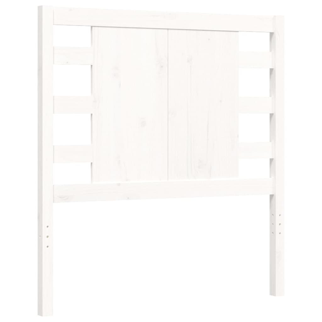 Giroletto con Testiera Bianco 90x200 cm in Legno Massello - homemem39