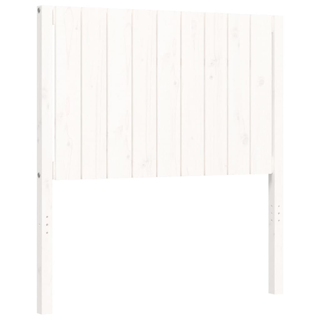 Giroletto con Testiera Bianco 90x200 cm in Legno Massello - homemem39