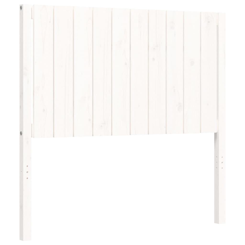 Giroletto con Testiera Bianco 100x200 cm in Legno Massello - homemem39