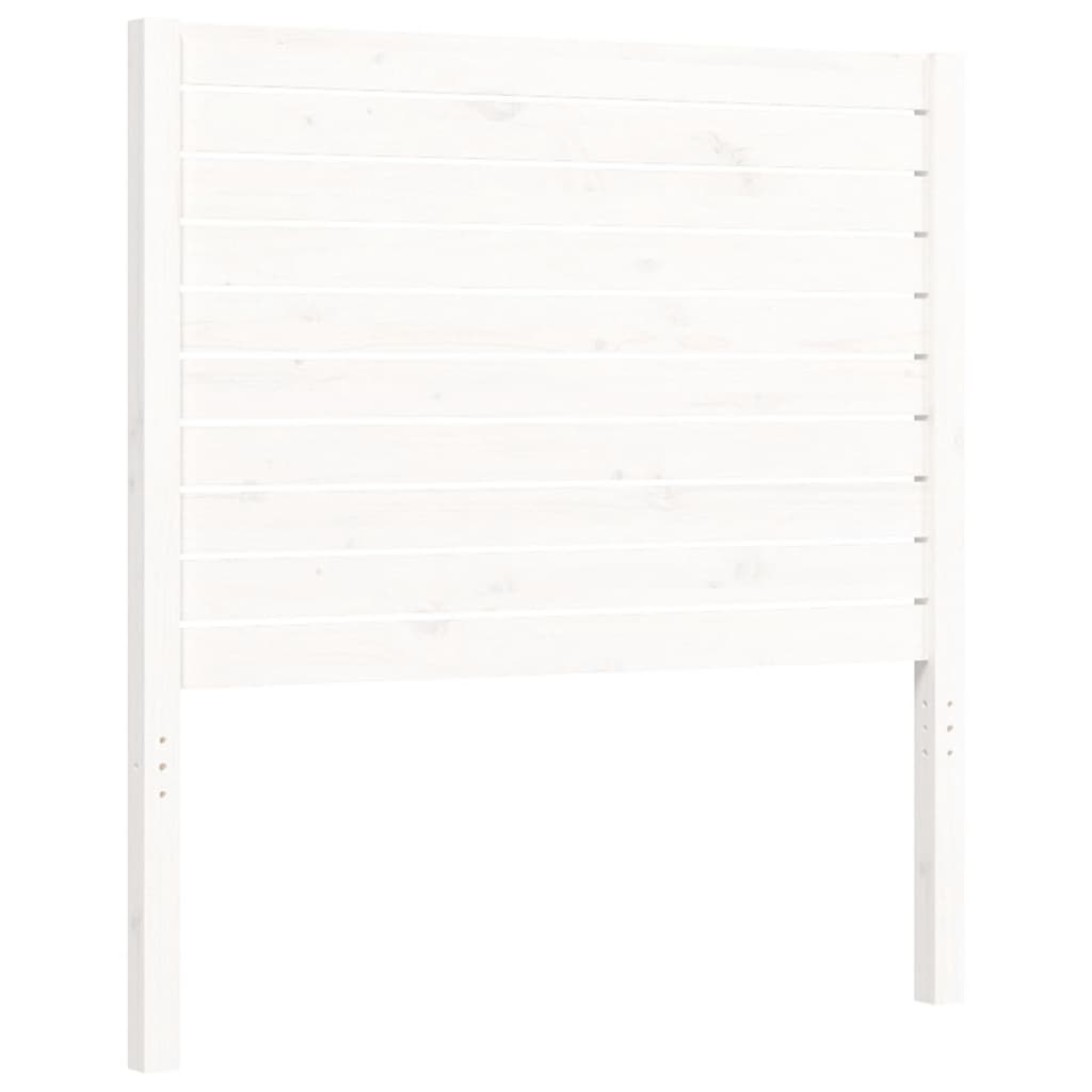 Giroletto con Testiera Bianco 100x200 cm in Legno Massello - homemem39