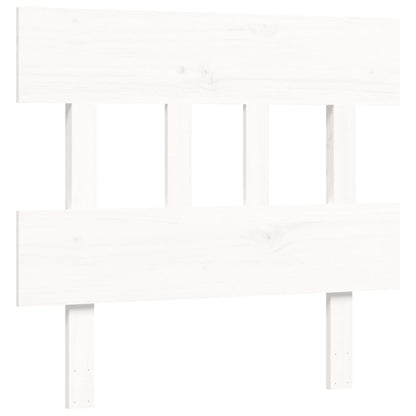 Giroletto con Testiera Bianco Single in Legno Massello - homemem39