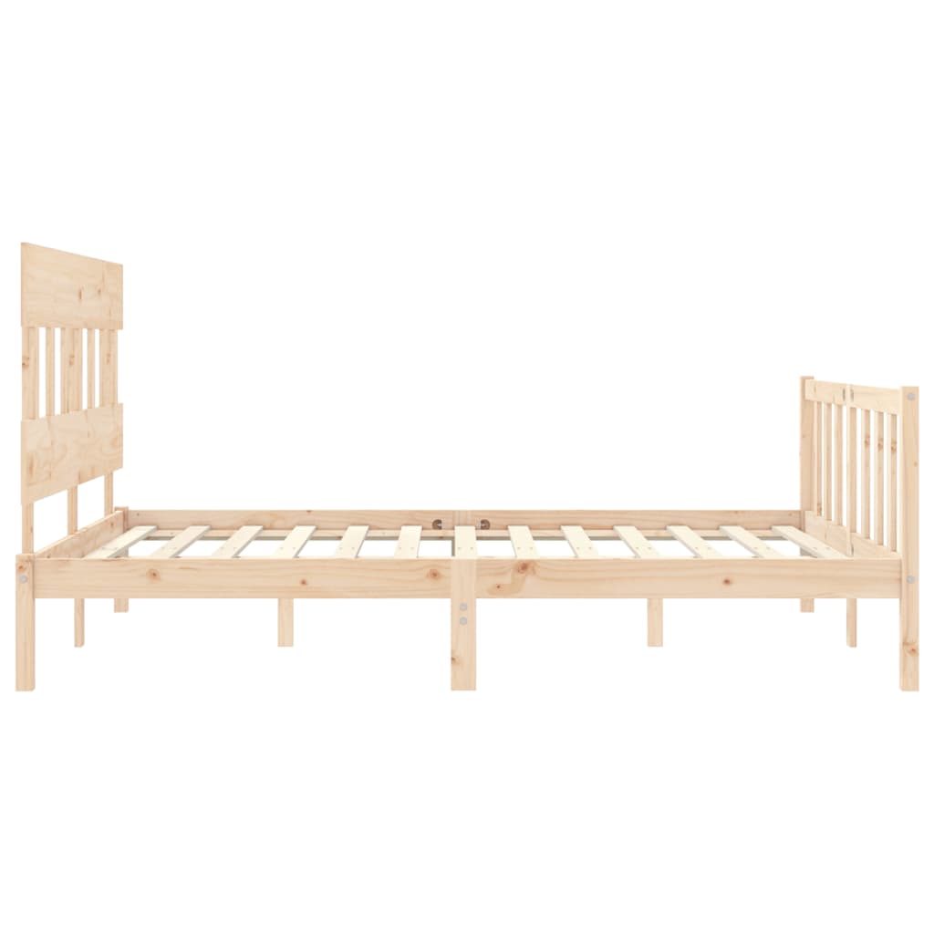 Giroletto con Testiera 5FT King Size in Legno Massello - homemem39