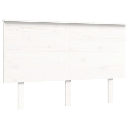 Giroletto con Testiera Bianco 140x190 cm in Legno Massello - homemem39
