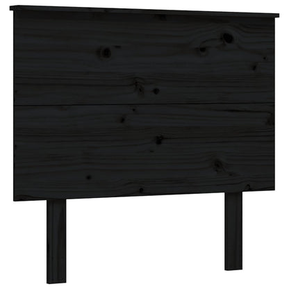 Giroletto con Testiera Nero 100x200 cm in Legno Massello - homemem39