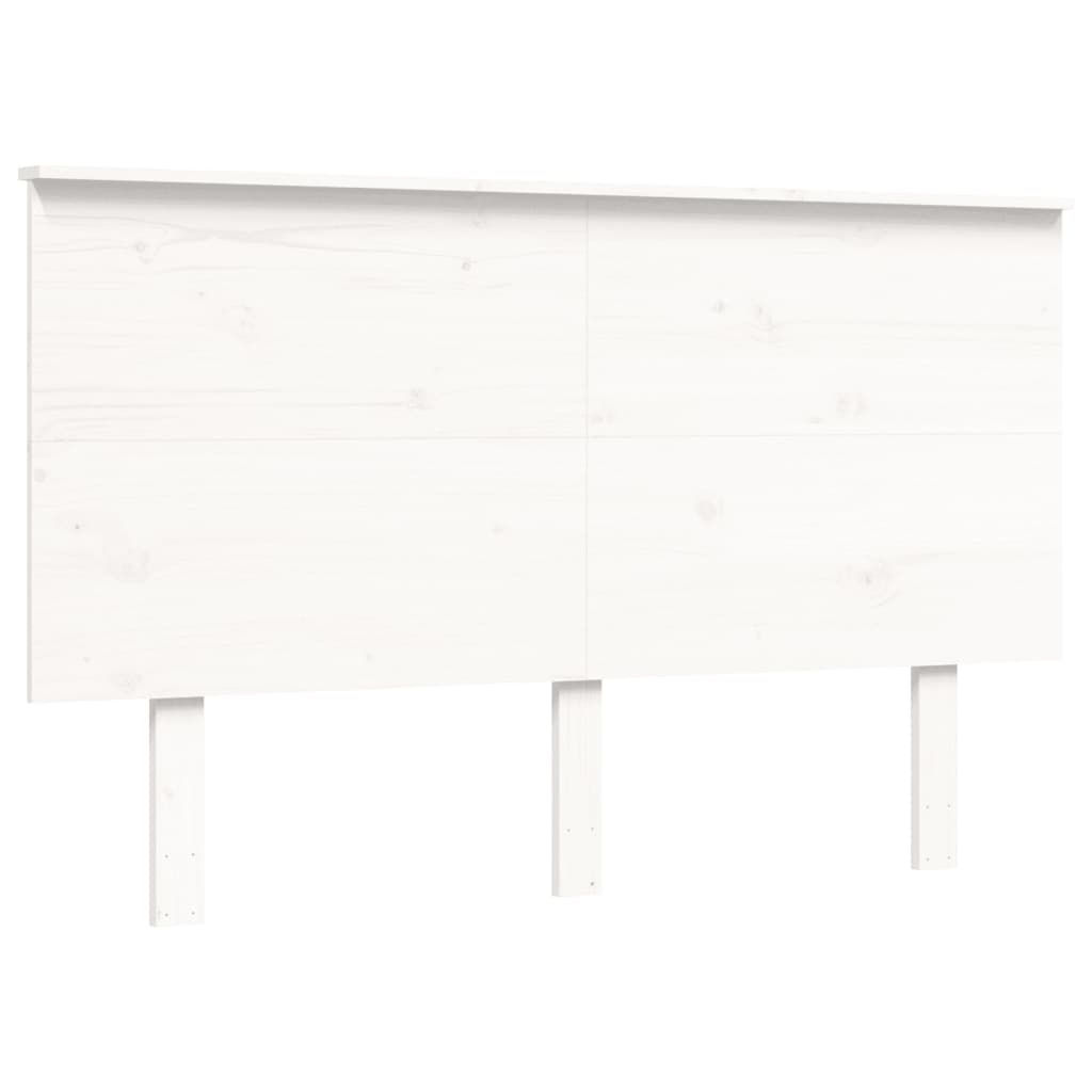 Giroletto con Testiera Bianco 120x200 cm in Legno Massello - homemem39