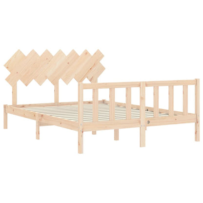 Giroletto con Testiera 5FT King Size in Legno Massello - homemem39