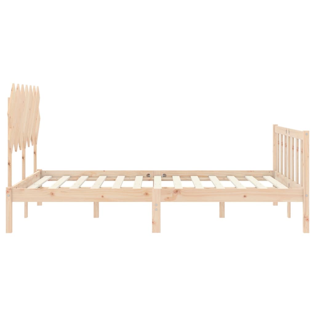 Giroletto con Testiera 5FT King Size in Legno Massello - homemem39