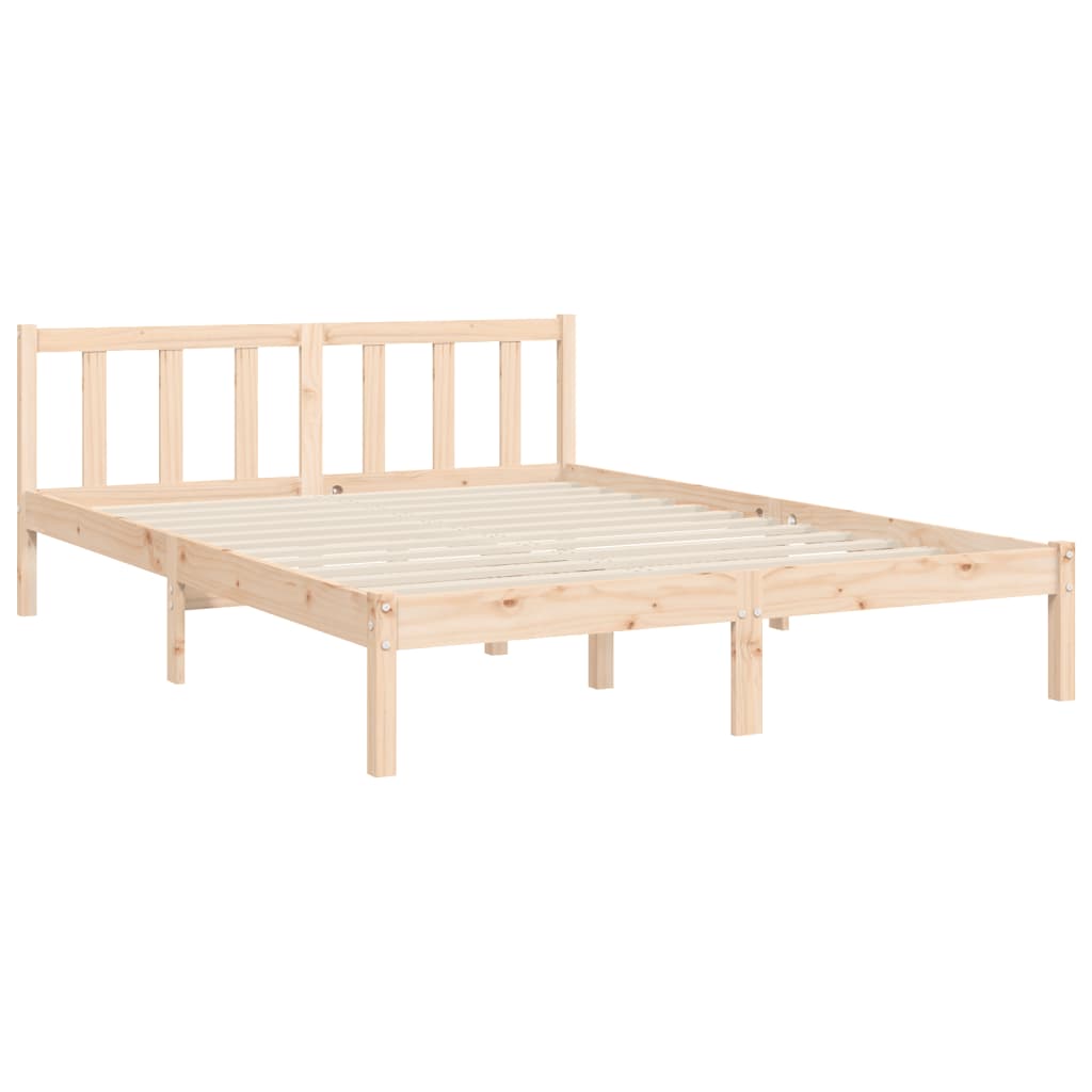 Giroletto con Testiera 5FT King Size in Legno Massello - homemem39