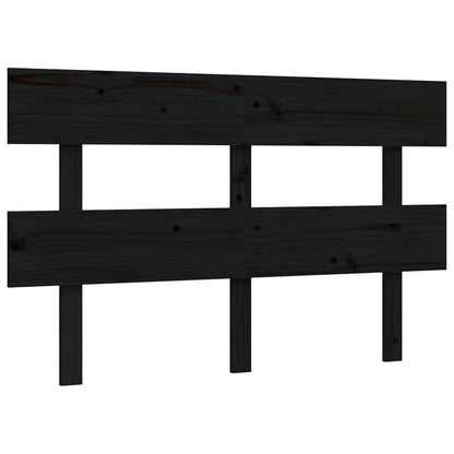 Giroletto con Testiera Nero 4FT6 Double in Legno Massello - homemem39