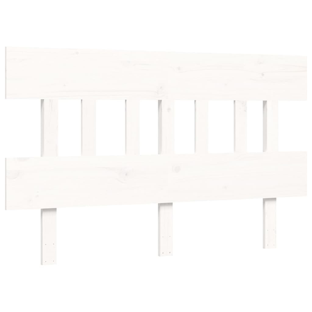 Giroletto con Testiera Bianco Small Double Legno Massello - homemem39