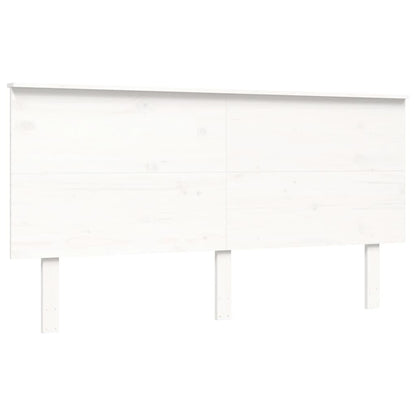 Giroletto con Testiera Bianco King Size in Legno Massello - homemem39