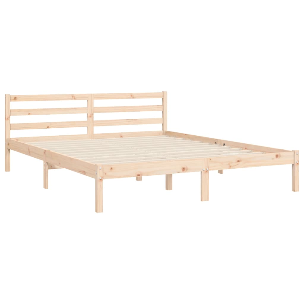 Giroletto con Testiera 5FT King Size in Legno Massello - homemem39