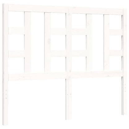 Giroletto con Testiera Bianco Small Double Legno Massello - homemem39