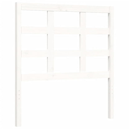 Giroletto con Testiera Bianco Small Single Legno Massello - homemem39