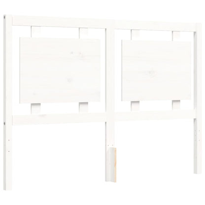 Giroletto con Testiera Bianco 140x190 cm in Legno Massello - homemem39