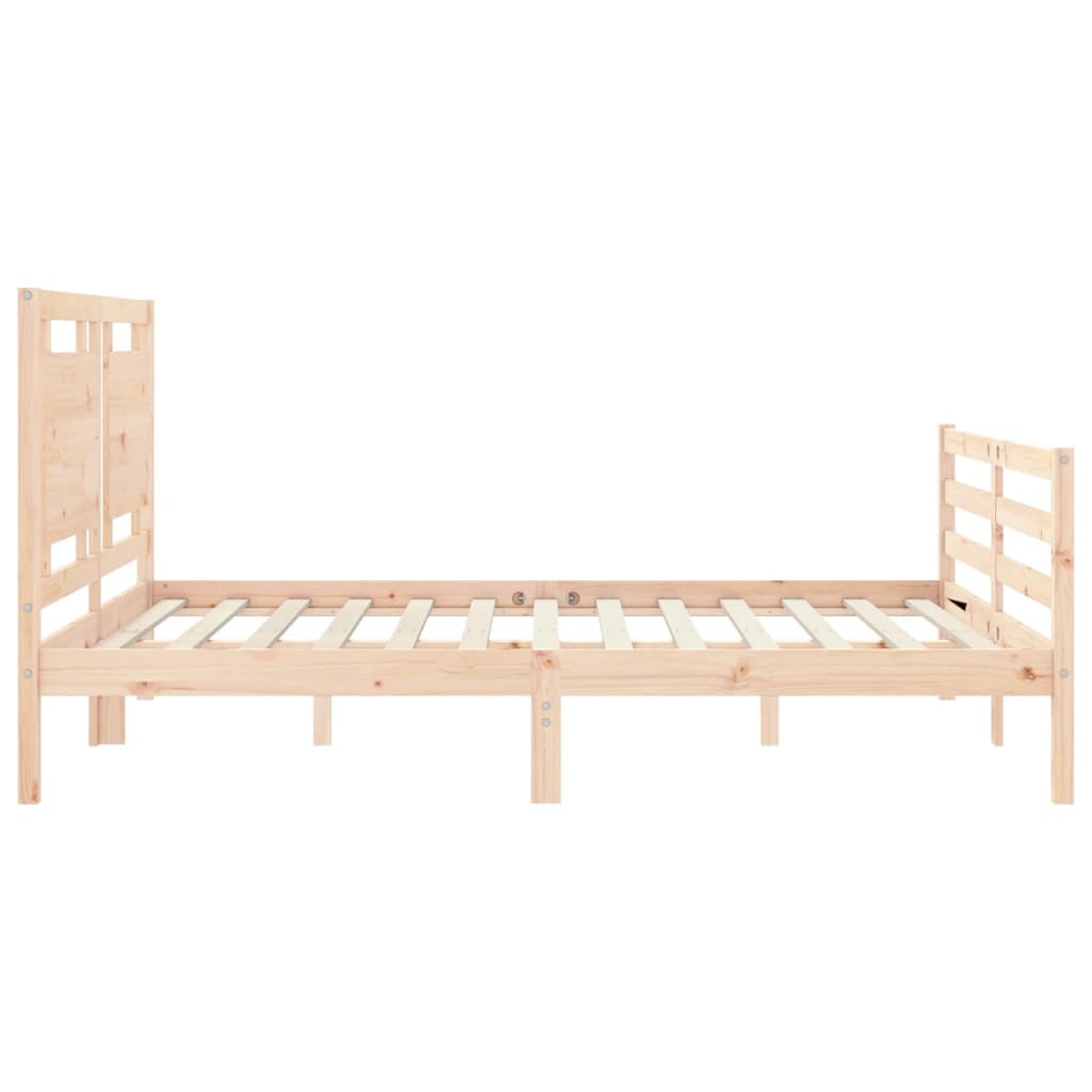 Giroletto con Testiera 5FT King Size in Legno Massello - homemem39