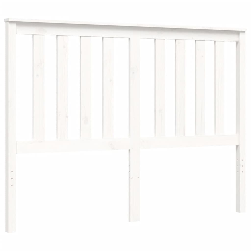 Giroletto con Testiera Bianco Double in Legno Massello - homemem39