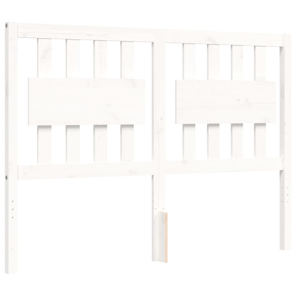 Giroletto con Testiera Bianco Double in Legno Massello - homemem39