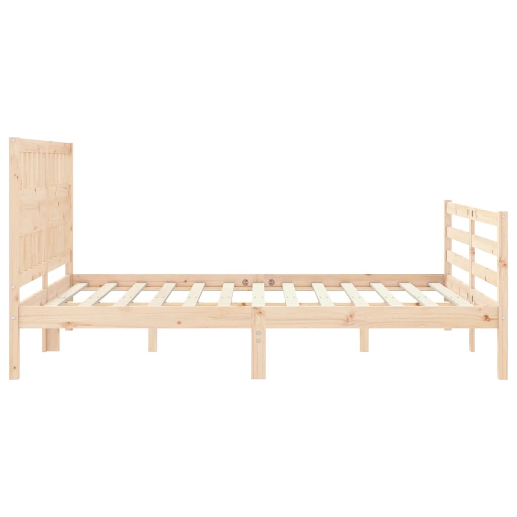 Giroletto con Testiera 5FT King Size in Legno Massello - homemem39