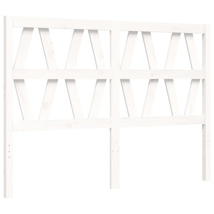 Giroletto con Testiera Bianco Small Double Legno Massello - homemem39