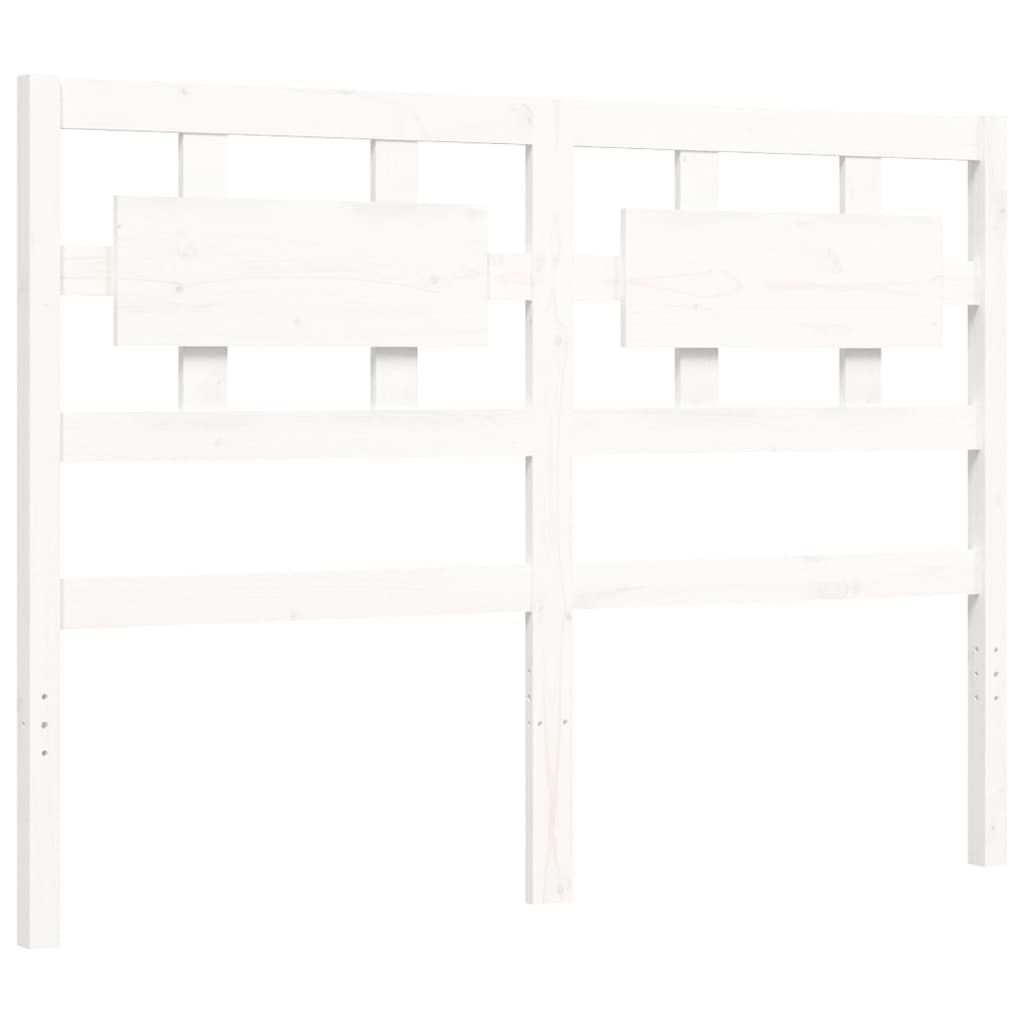 Giroletto con Testiera Bianco Double in Legno Massello - homemem39