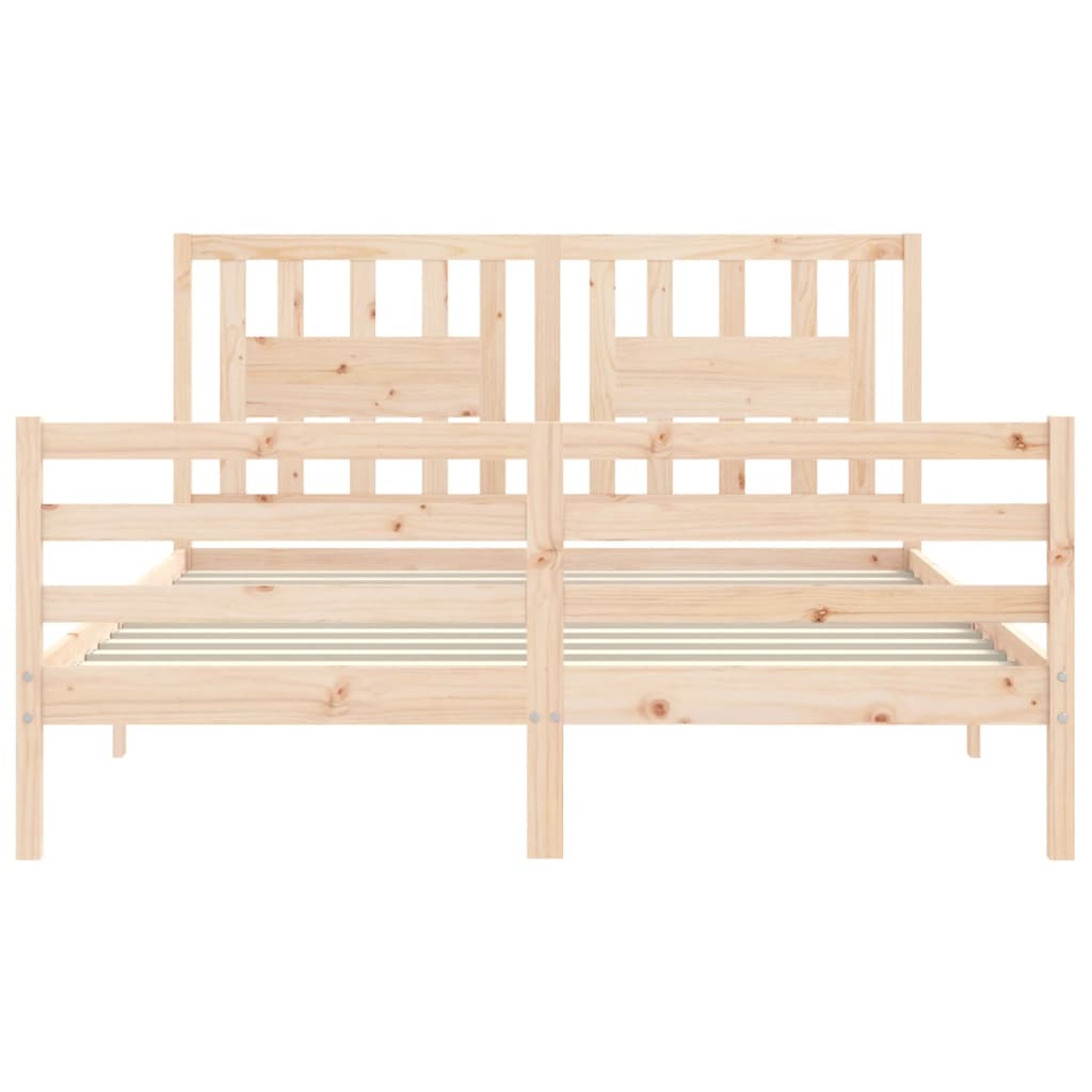 Giroletto con Testiera 5FT King Size in Legno Massello - homemem39