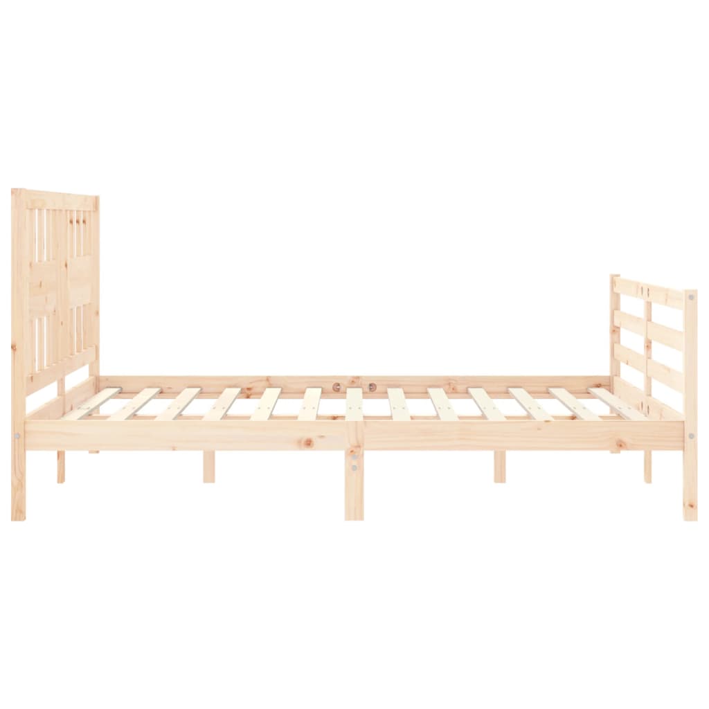 Giroletto con Testiera 5FT King Size in Legno Massello - homemem39