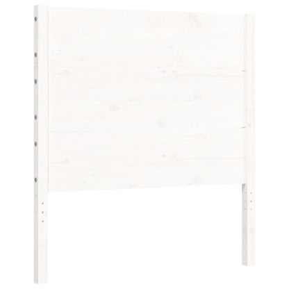 Giroletto con Testiera Bianco 100x200 cm in Legno Massello - homemem39