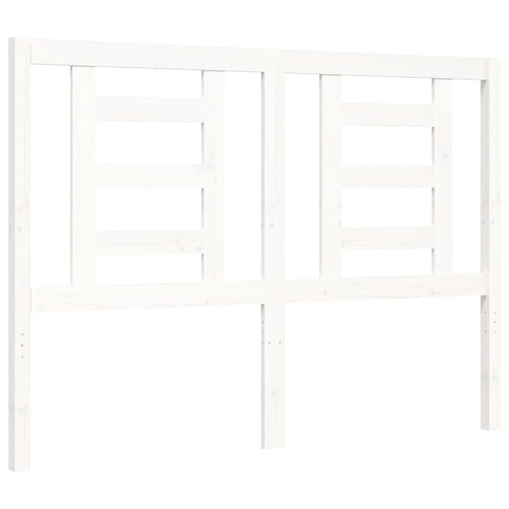 Giroletto con Testiera Bianco 4FT6 Double in Legno Massello - homemem39