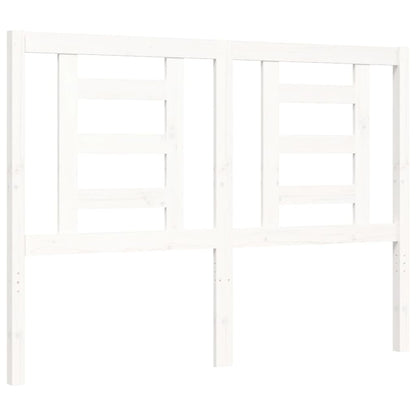 Giroletto con Testiera Bianco 4FT6 Double in Legno Massello - homemem39